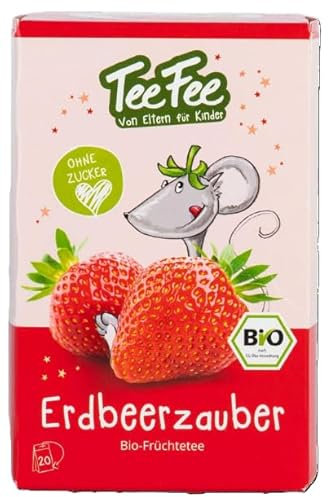 TeeFee - Erdbeerzauber Bio Früchtetee Kindertee | 20 x 1,5g