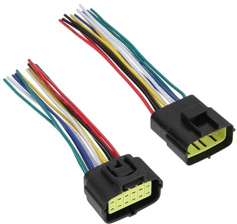 OTOTEC 1 Paire Connecteurs de Prise électrique étanches à 12 Broches pour Voiture Fil de Prise Mâle Et Femelle Scellé 300 V 18 AWG pour équipement électronique Automobile