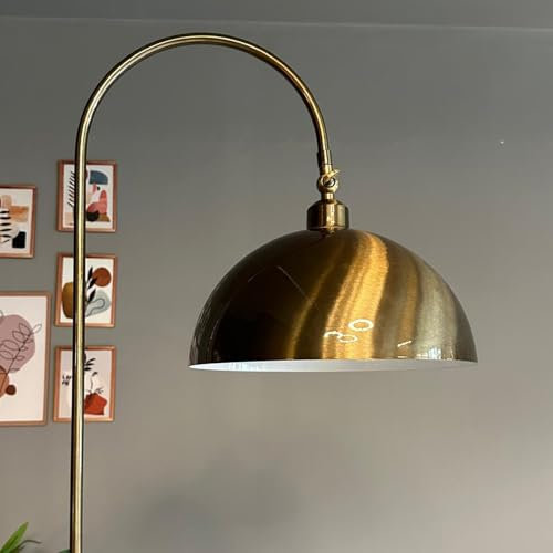 bamyum Gorkiede Stehleuchte Metall, Stehlampe Wohnzimmer, Moderne Stehleuchte für Schlafzimmer, Kinderzimmer mit E27 Fassung, 30 cm Breit, verstellbarer Lampenschirm, Stehluchte Kupferfarbe