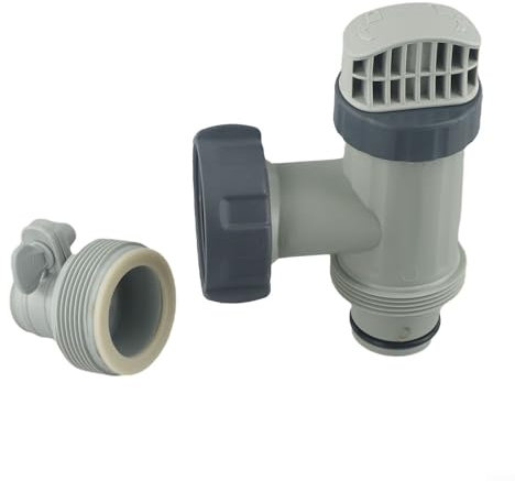 Besttoolifes Pool Plunger Ventil mit Typ B Schlauchadapter, Kompatible Ersatzteile für Intex Pools, Absperrventil für Sandfilterpumpensystem