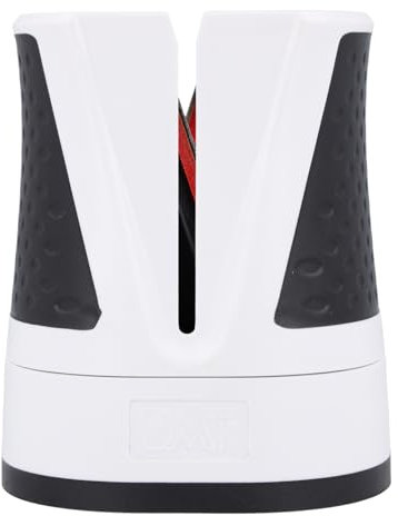 DMT SimpleSharp Diamant Messerschärfer Weiss, Messerschleifer für rasiermesserscharfe Klingen mit optimalem Schleifwinkel, Schärft beidseitig mit Diamant-Schleifsteinen, DMT-20003 White