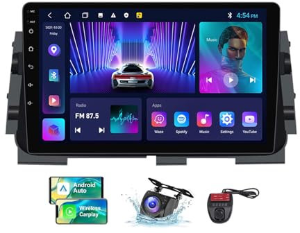 Android 13 9 Zoll QLED Touchscreen Autoradio Stereo für Nissan Kicks Micra P15 2016-2020 mit Wireless Carplay Android Auto/Car Local Weather/SWC/DSP/FM RDS DAB+ Radio/Bluetooth/GPS(NF-1)