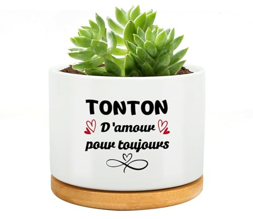 Cadeau Tonton Pot De Fleur,Cadeau pour Tonton,Cadeau Noel Homme,Cadeau Anniversaire Homme,Fete des Peres Saint Valentin