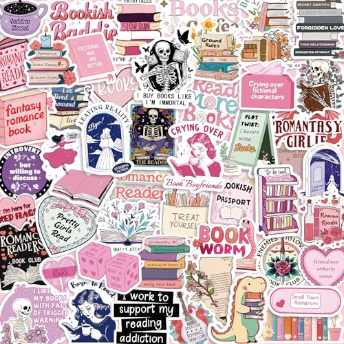 200 StüCk Buchaufkleber FüR Kindle, Romantische Leseraufkleber, Holographische Vinylaufkleber FüR Laptops, Sticker Book, Wasserflaschen, TagebüCher, Scrapbooks, Wasserdicht