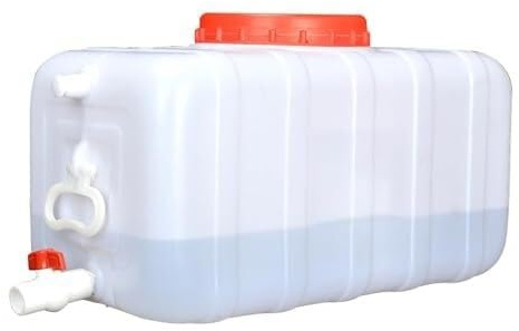 JIESOO Wassertank Aus Lebensmittelechtem Kunststoff Mit Deckel Und Ventil Zur Aufbewahrung Trinkwasser Camping Wandern Picknicks Grillabende(30L)