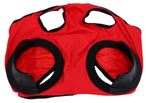 Bewinner Couvre-Oeil de Cheval, Voile Anti-Sable Respirant à Haute élasticité pour la Compétition, Conception de Couleur Rouge pour la Course