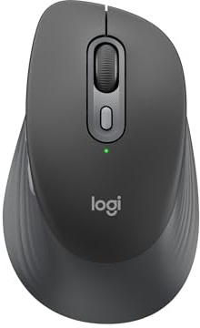 Logitech Signature Comfort M840 L Wireless Mouse | Bluetooth Mouse, Silent Clicks, SmartWheel, Customisable Buttons, Multi-Device (Windows, MacOS, iPadOS) - Graphite