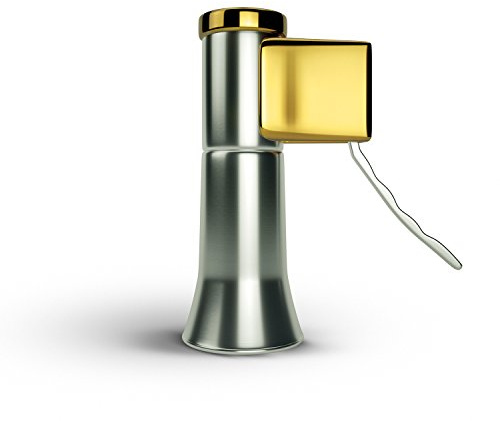 Descorjet Champagne Bottle Opener. Open your bottles with this One-hand corkscrew. Elegant, original and easy to use. Stainless steel with golden details. (Model Gold)