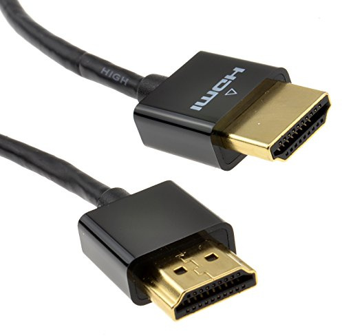 kenable Svelte HDMI Haute Vitesse 3D TV Faible Profil câble Avec Ethernet 1 m Noir [1 mètre/1m]
