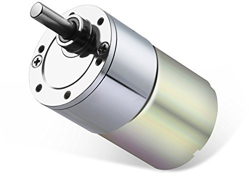 Greartisan Moteur à engrenages CC 12 V 1000 tr/min à couple élevé électrique à réduction de vitesse Micro moteur à engrenages Arbre de sortie excentrique 37 mm de diamètre Boîte de vitesses