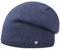 LIERYS Fine Merino Oversize Beanie Herren - Strickmütze gefüttert in Einheitsgröße - 100% Merinowolle - Made in Germany - Mütze mit Baumwollfutter - Herrenmütze Herbst/Winter Denim One Size