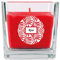 HS Candle Duftkerze mit Schriftzug Rose im Viereck Glas, 190g Wachs - Brenndauer ca.: 50 Stunden, Kerze im Glas in Geschenkverpackung