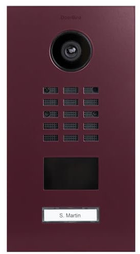 Doorbird - D2101V RAL 4004 - Portier vidéo IP 1 Sonnette avec Lecteur de Badge RFID