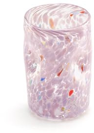 Wave Murano Glass - Bicchiere Go.To in vetro di Murano - Fatto a mano - bicchiere da acqua (Grande, ametista)