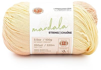 Lion Brand Yarn Mandala String, Fingergarn zum Stricken und Häkeln, Jazz, 1 Packung