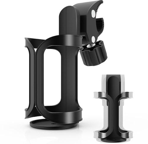 SPEPY Bike Cup Holder, Bike Bottle Cage 360 Degrees Rotation Drink Water Bottle Cages Stroller Cup Holders