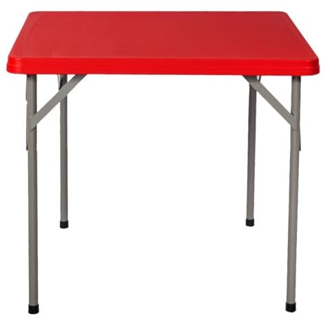 GIZNXBA Campingtisch Klappbar Quadratisch Klapptisch Balkon Mit Plastikplatte, Tragbare Klappbarer Kartentisch Mit Klappbaren Beinen, Arbeitstisch Für Erwachsene Indoor Outdoor Küche (Color : /Red)