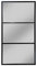 THEROSE Espejo Industrial Dos divisiones, Espejo Aluminio, Espejo Ventana, 120 x 60 cm, Espejo Pared, Espejo probador (Blanco)