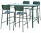 JonesHouseDeco Juego de Mesa de Bar y taburetes de Aluminio para Interiores y Exteriores, Mesa de Desayuno, para Cocina, Sala de Estar, Oficina, Bar (1 Mesa de Bar + 4 taburetes)
