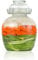 Kimchi Containers, Pickle Container 2.5 L Food Grade Fermentation Jar Traditional Kimchi Containers with Bowl Cap Transparent Glass Jar with Lid Fermentation Kit for Pickling Kimchi Sauerkraut