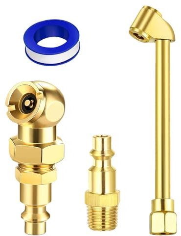 Luftspannfutter für Reifen, Luftspannfutter-Kit - Hochleistungs-Reifen-Luftschlauch-Anschluss, Luftspannfutter-Anschlüsse,Robustes Reifenfüllgerät, Spannfutter, Kompressor-Zubehör für Autos, Fahrräder
