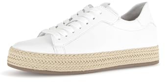Gabor Damen Low-Top Sneaker, Frauen Halbschuhe,Best Fitting,schnürschuhe,schnürer,Business,Freizeit,Weiss(Opt.Jute-Se),37 EU / 4 UK