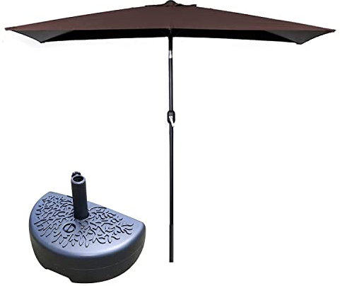 Sombrilla de balcón de 2 m / 2,5 m para espacios pequeños, resistente sombrilla de jardín con sistema de manivela, ideal para porche, ventana contra una pared, protección UV e impermeable