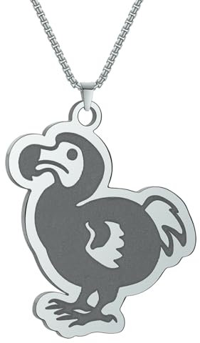 Synthese Stahl Ausgestorben Dodo Vogel Gummi Halskette Frauen Vintage Tierschmuck Anhänger Halskette Männer Geschenk