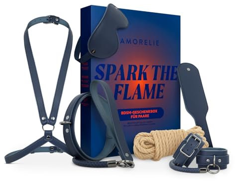 AMORELIE BDSM-Geschenkbox »Spark the Flame« – Erotik-Set für Paare, 6-teilig