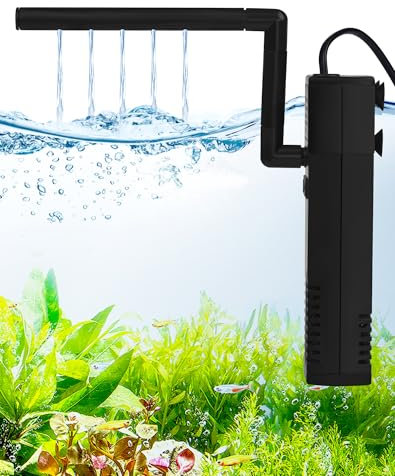 ZITFRI Filtro Acuario 60 litros 4W Filtro Pecera Filtro Acuario Interno 300L/H Flujo Ajustable Filtro Tortugas de Agua Bomba de Agua para Acuario