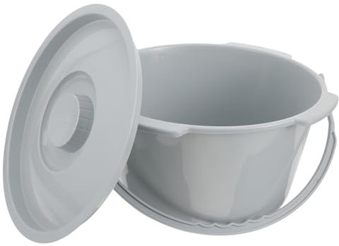 CALLARON Orinal Portátil Para Adultos Con Asa Cubo Plástico Para Habitación Asiento Estable Antisalpicaduras Diseñado Para Mayores y Uso Médico