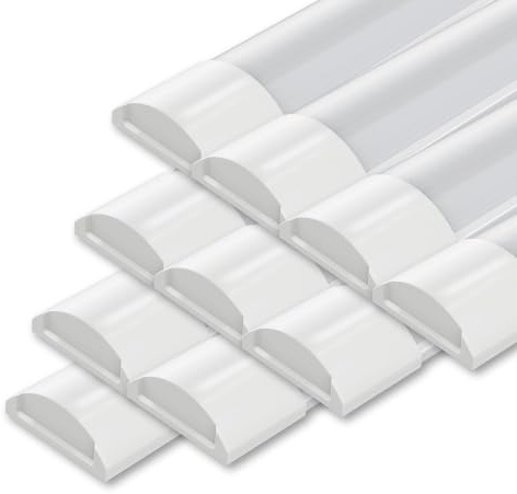 Ledvion 10 piezas Pantalla LED 150cm 40W 120lm/W 4000K IP20 | Conectable para garaje taller sotano e interiores secos con montaje sencillo