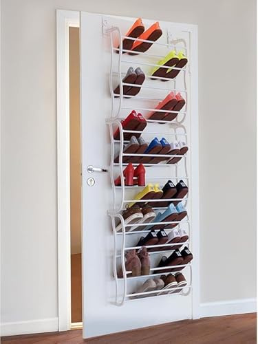 D.I.L Over Door Shoe Rack, 36 Pairs, 12 Tier