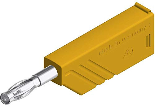 SKS-HIRSCHMANN Bananenstecker, männlich, Durchmesser der Stifte: 4 mm, LAS N WS 934100103, Gelb, 1 Stück