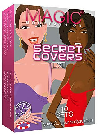MAGIC BODYFASHION Damen Secret Covers Nipple Cover, Beige (Skin 1120), Small (Herstellergröße: S/M) (10er Pack), Einheitsgröße