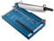 Dahle 597 Hebel-Schneidemaschine mit manueller Bügelpressung und Werkstoffmesser (550 mm bis DIN A3, Schnitthöhe 3,5 mm, Metalltisch) Blau
