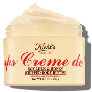 Kiehl's Creme de Corps Whipped Body Butter, Gentle Body Lotion, Provides Rich 24-Hour Hydration, For All Skin Types, 226g