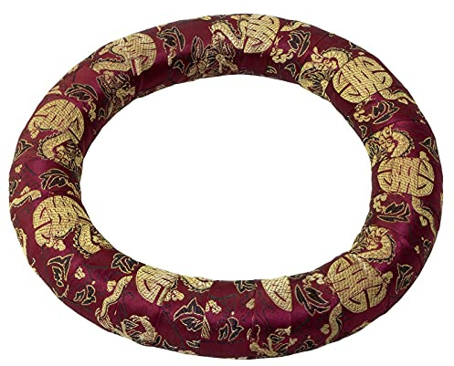 Ring für Klangschale, mit Drachenmuster, Ø 26 cm, violett | Handgefertigt in Nepal, traditionelles Muster