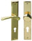 Alpertec 32214393 Nelson-LS Messing poliert PZ Drückergarnitur Türdrücker Türbeschläge Neu, Wohnungseingangstüren DIN Links