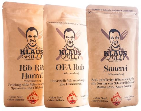 O.F.A Rub + Rib Rib Hurra + Sauerei - von Klaus grillt. (3 x 250 g Beutel)