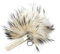 Realkontor XXL Taschenanhänger mit Strass-Stein-Band, Schlüsselanhänger Bommel Pelzbommel Pompon Pelz Fell Echtpelz (naturweiss)