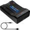 HDMI to SCART Converter Adaptor, Convert digital 1080P HDMI video and audio signal to analog SCART CVBS signal, Support PAL/NTSC Formats
