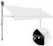 vidaXL Markise Einziehbar Handbetrieben mit LED Wasserabweisend Klemmmarkise Balkonmarkise Sonnenschutz Terrasse Balkon Garten 350cm Creme