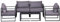Outsunny Vierteiliges Gartenmöbel Set, Sitzgruppe, Sofa mit Sitzkissen, Tisch mit Stauraum, Polyester, Grau, 138 x 69 x 63 cm