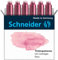 Schneider 166129 Pastell Tintenpatrone (Standard Patronen für Füller) Rose, 6 Stück ,