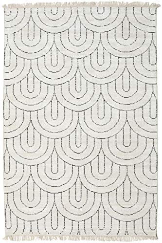 RugVista, Vanya, Fait Main, Tapis, Shaggy, Pile Moyenne, 200 x 300 cm, Rectangle, Care & Fair, Soie de Bambou, Couloir, Chambre, Cuisine, Salon, Le Sable