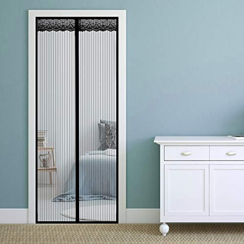 AMZERO Zanzariera Magnetica Finestra, 120x240cm Zanzariere a Rullo Impedendo agli Insetti di Entrare Chiudi Automaticamente per Porte di Soggiorno Camera da Letto Casa, Nero