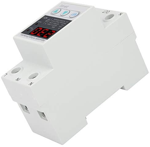 Protector Adjustable Under Over Voltage Protection, Voltage Output Stabilizer for Home Office Appliance, Protector Current Stabilizer Voltmeter for House Protection(63A)