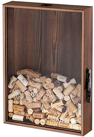 Maverton Boîte Personnalisée aux Bouchons - Boite bouchon vin pour les Collectionneurs de Capsules - Cadeau Femme - Ouvre-bière dans le Paquet - Cadeau Anniversaire pour Femmes - Besoins