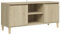 vidaXL Mueble de TV Patas Soporte Mobiliario Aparador Estante Salón Sala de Estar Dormitorio Decoración Roble Sonoma 103,5x35x50cm Madera Maciza